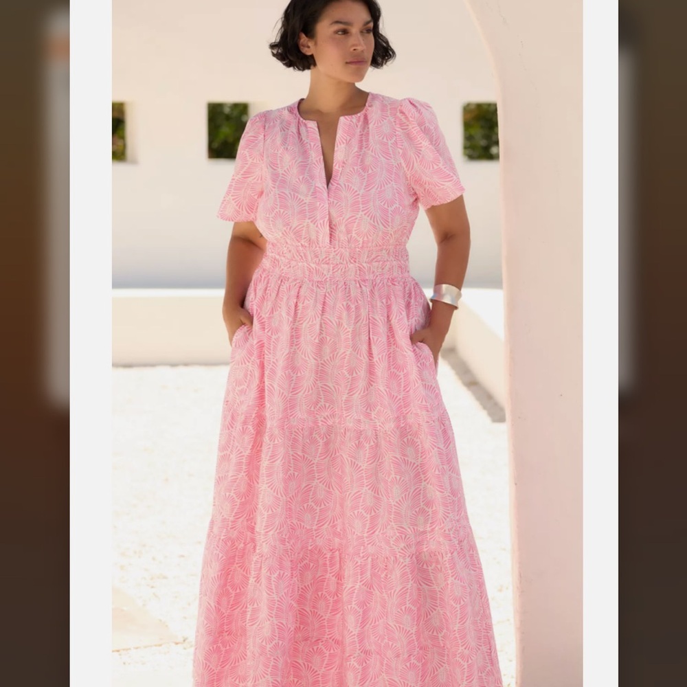 Anthropologie Pink Patterned Maxi Dress - Picture 4 of 7